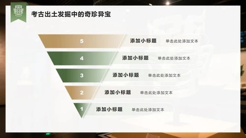 绿色商务风三星堆文化宣传研学旅游计划PPT模板
