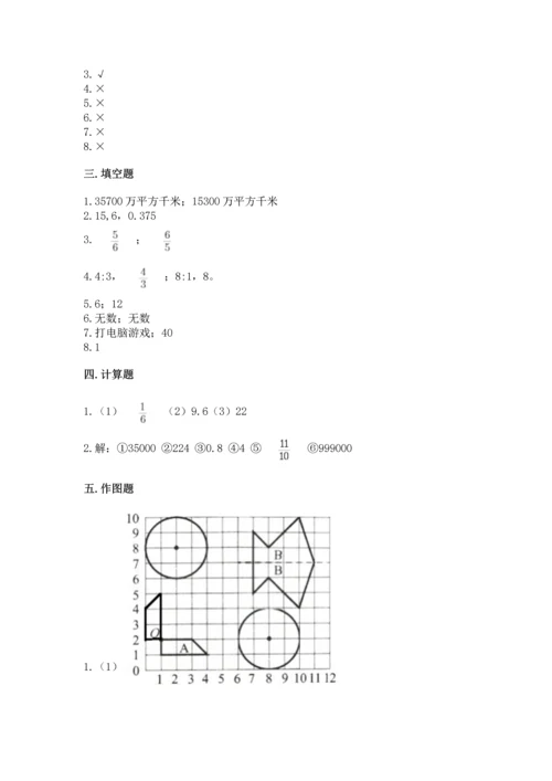 人教版六年级上册数学期末测试卷（名校卷）.docx