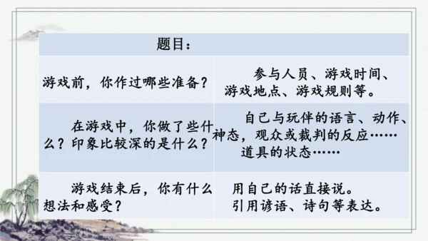 部编版四年级上册语文 习作：记一次游戏 课件