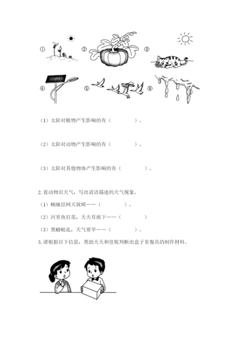 教科版科学二年级上册期末考试试卷【夺冠系列】.docx