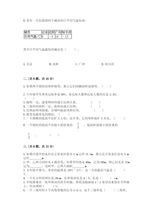 黑龙江【小升初】2023年小升初数学试卷精品（能力提升）.docx