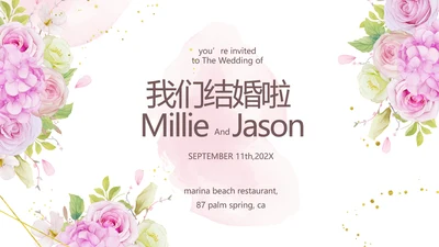 我们结婚啦婚礼纪念册电子相册PPT