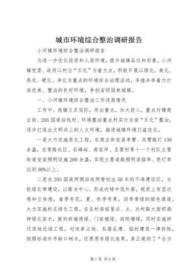 城市环境综合整治调研报告 (2).docx