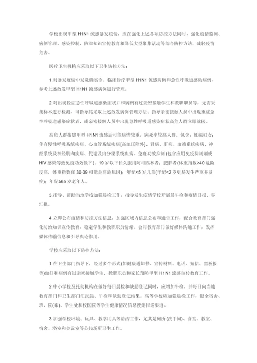 甲型流感工作专项方案.docx