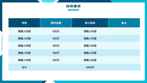 商务几何蓝色实景项目招商引资计划书PPT模板