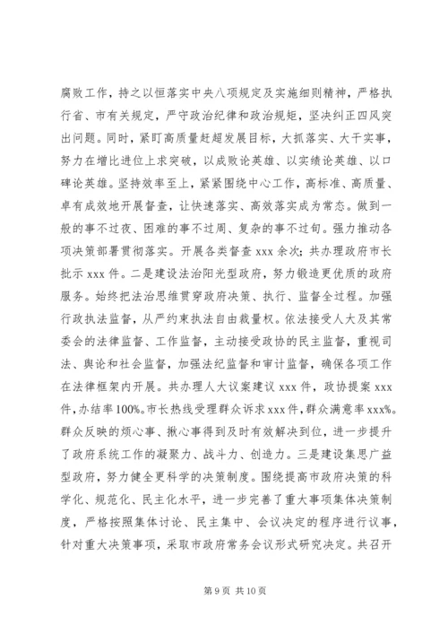 市政府XX年工作总结及XX年工作计划.docx