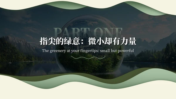 绿色商务风公益环保通用PPT模板