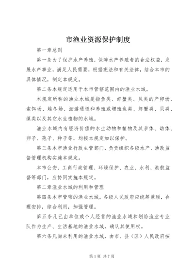 市渔业资源保护制度.docx