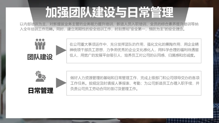 深灰商务人资行政部工作总结汇报PPT模板