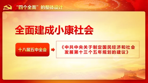 精美大气十八届六中全会公报内容PPT模板