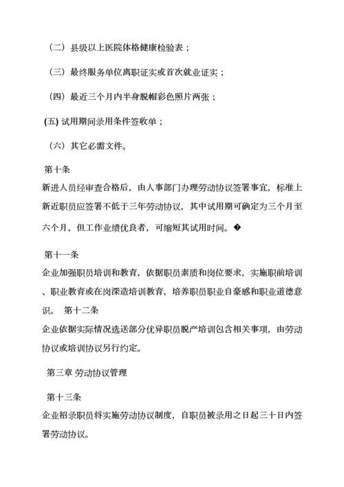 用工管理专项规章新规制度.docx