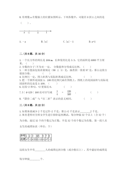 小学毕业班数学检测卷含答案【基础题】.docx