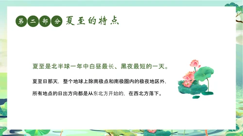 夏至时节主题班会荷花莲花池PPT模板