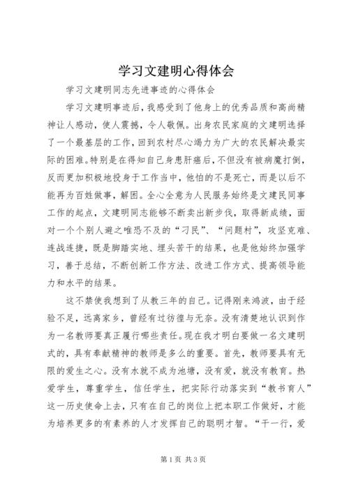 学习文建明心得体会 (5).docx