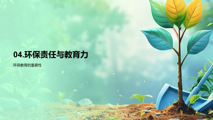 植树节环保教育PPT模板