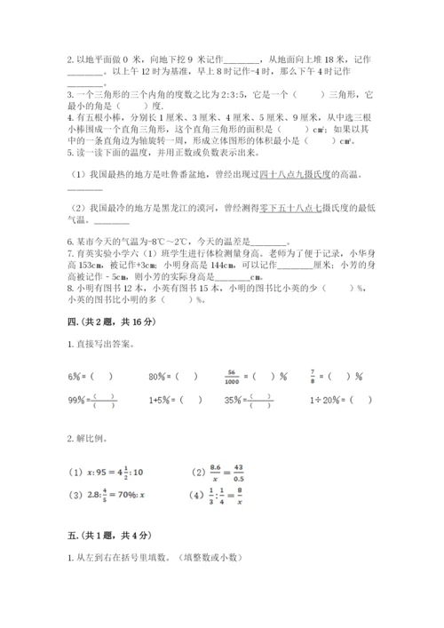 苏教版数学小升初模拟试卷及完整答案【有一套】.docx
