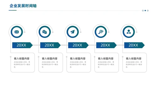 通用商务风企业发展时间轴PPT图表