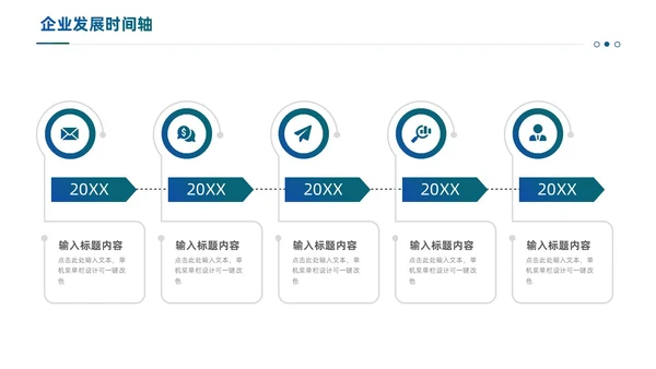 通用商务风企业发展时间轴PPT图表