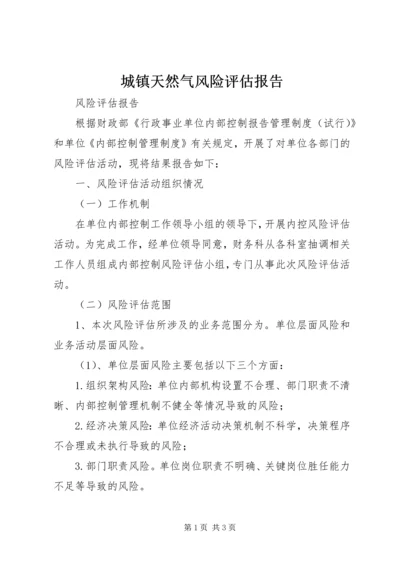 城镇天然气风险评估报告 (4).docx