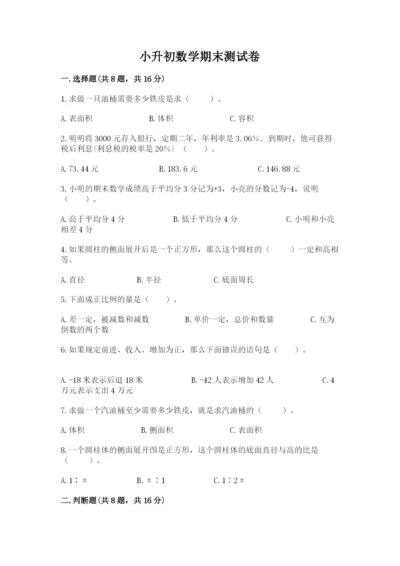 小升初数学期末测试卷word版.docx