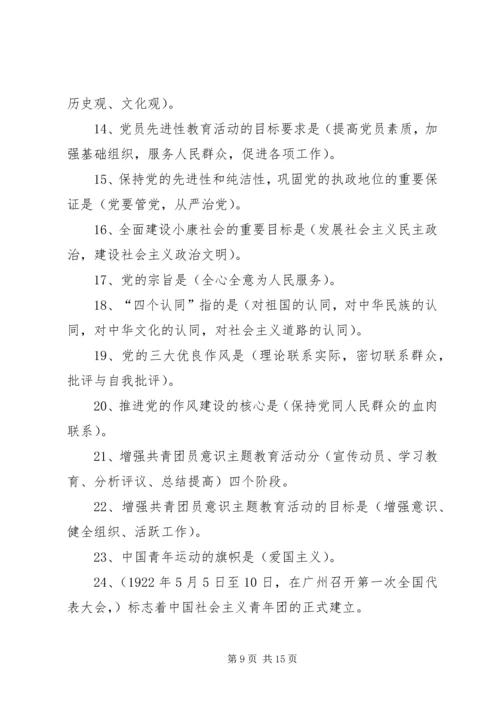 党团基础知识学习心得.docx