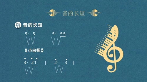 蓝色简约认识简谱说课课件PPT模板