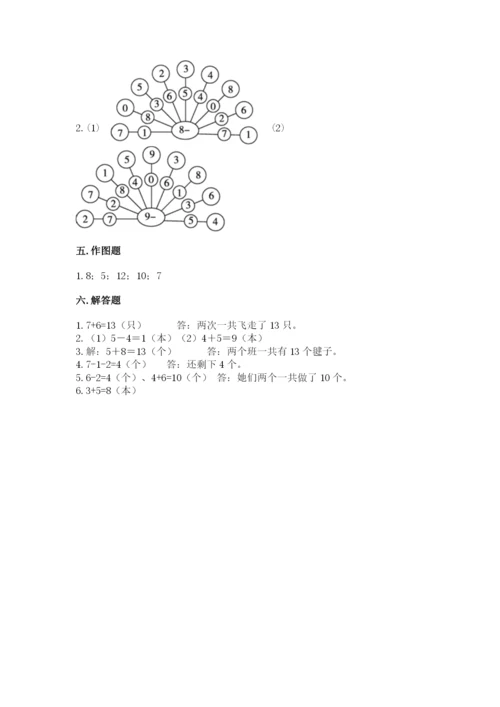 小学数学一年级上册期末测试卷及参考答案【黄金题型】.docx