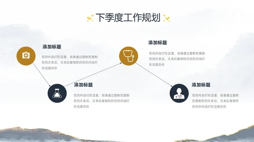 灰色简约水墨鎏金风工作汇报季度工作总结述职报告PPT
