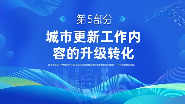 蓝色科技城市更新政策盘点分析城市更新城市规划PPT