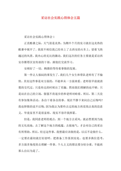 采访社会实践心得体会五篇.docx