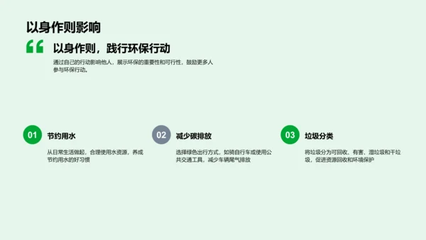 环保教学课件PPT模板