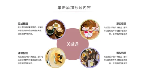 简约美味饮品下午茶甜点茶餐厅ppt模板