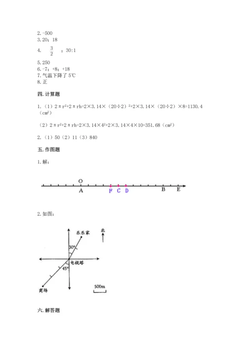 六年级下册数学期末测试卷及答案（真题汇编）.docx