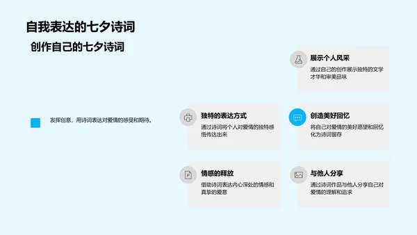 七夕节诗词探究PPT模板