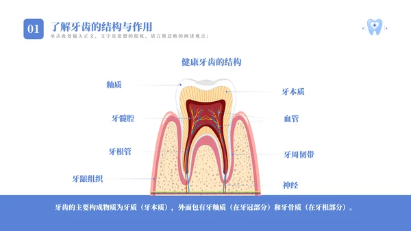 关爱牙齿健康卡通主题教育通用PPT模板
