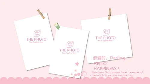 粉色卡通可爱母婴BABY工作总结汇报动态PPT模板