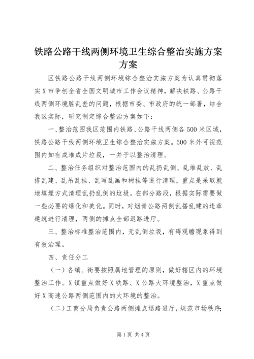 铁路公路干线两侧环境卫生综合整治实施方案方案.docx