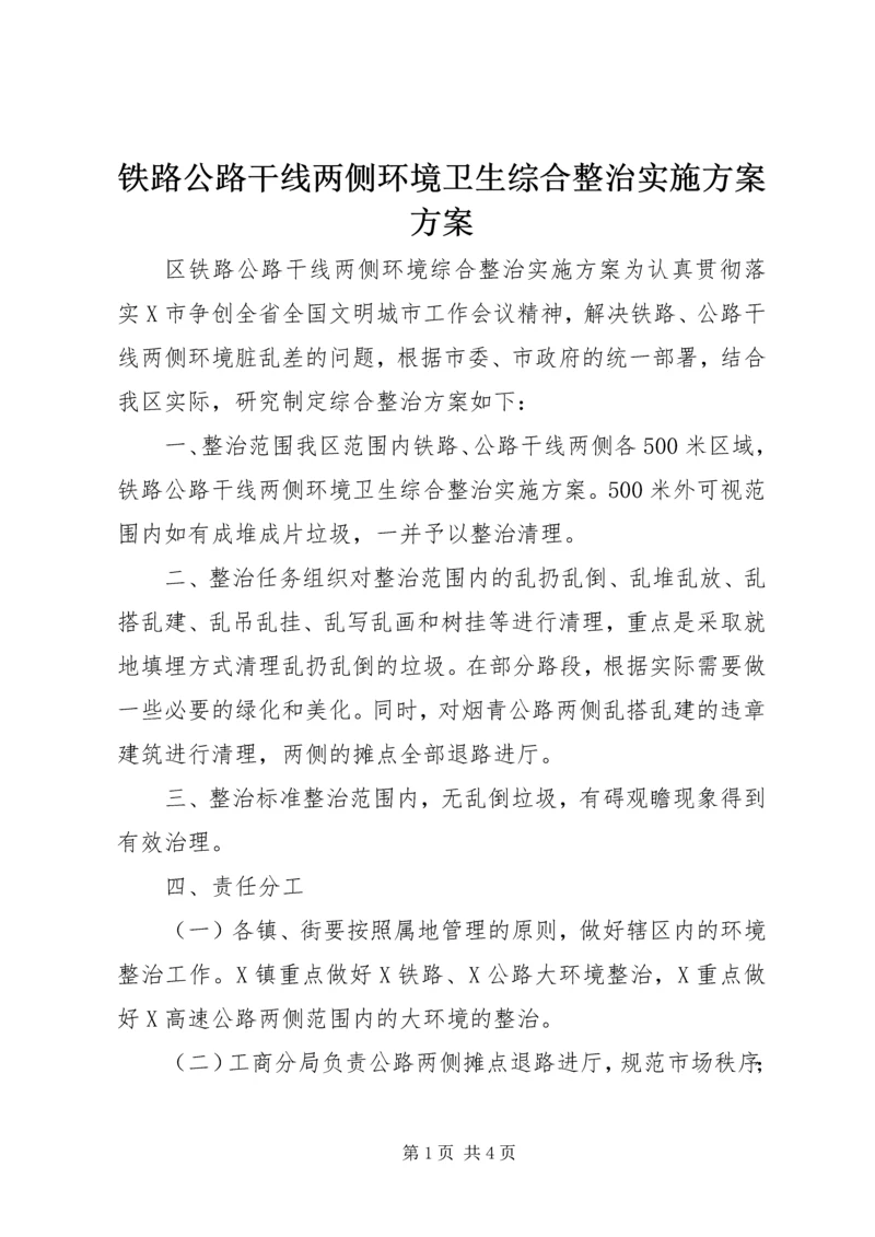 铁路公路干线两侧环境卫生综合整治实施方案方案.docx