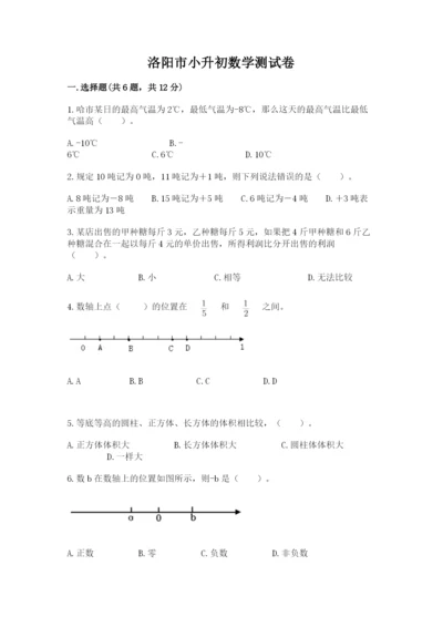 洛阳市小升初数学测试卷精编.docx