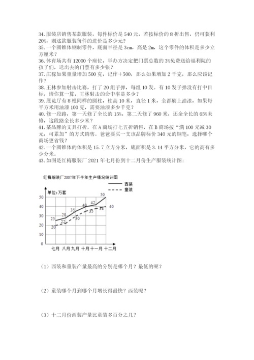 小升初数学应用题50道带答案.docx