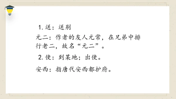古诗词诵读  2 送元二使安西 课件
