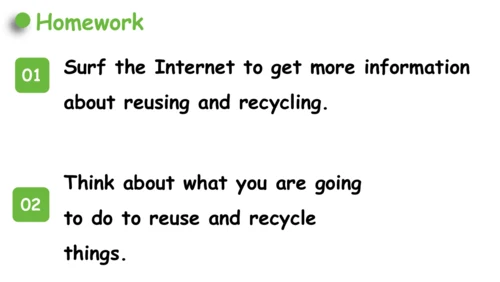 牛津译林版英语六年级上册Project 2 Reuse and recycle课件（23张PPT)