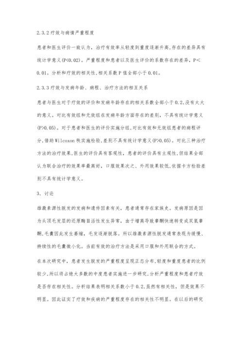 影响雄激素源性脱发疗效的相关因素.docx