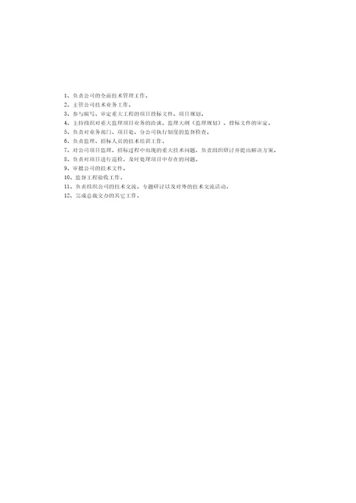 公司岗位职责说明书