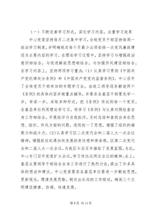 社区党风廉政建设自查报告范文.docx