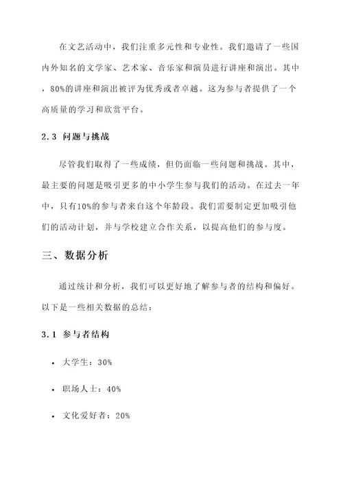 文艺之家工作总结报告
