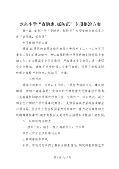 龙泉小学“查隐患,抓防范”专项整治方案.docx