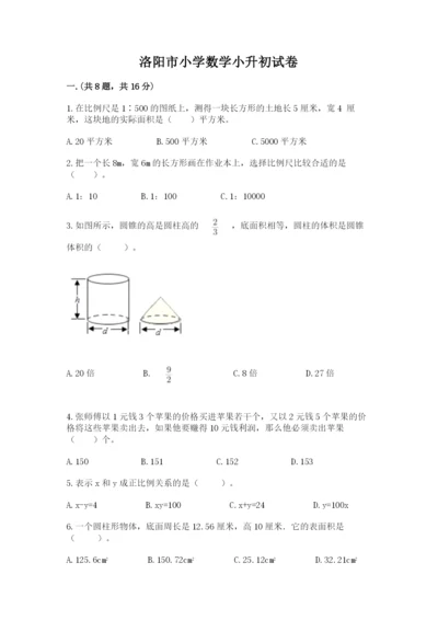 洛阳市小学数学小升初试卷及参考答案（基础题）.docx