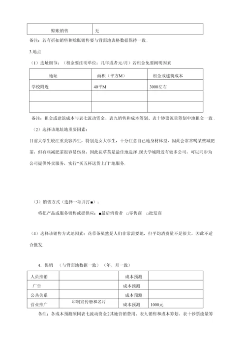 大学生茶语花香创业综合计划书.docx