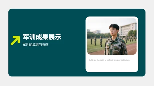 绿色商务风军训总结汇报PPT模板